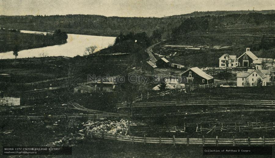 Postcard: Merrimack River, Suncook Railroad Station, C. H. Ruggles